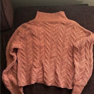 Poof! Warm Knit Sweater in Rose